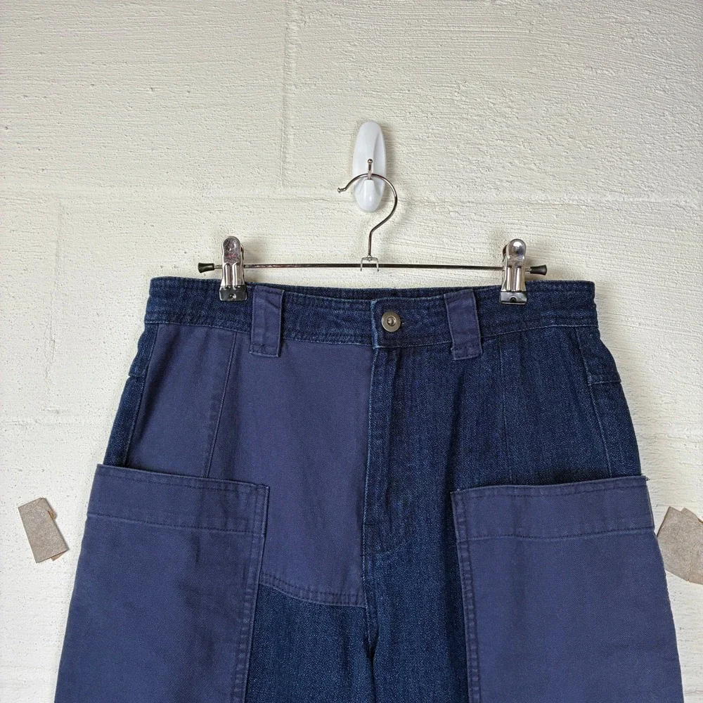 Zara ZW Collection Contrast Pocket Trousers Size S Contemporary Patchwork